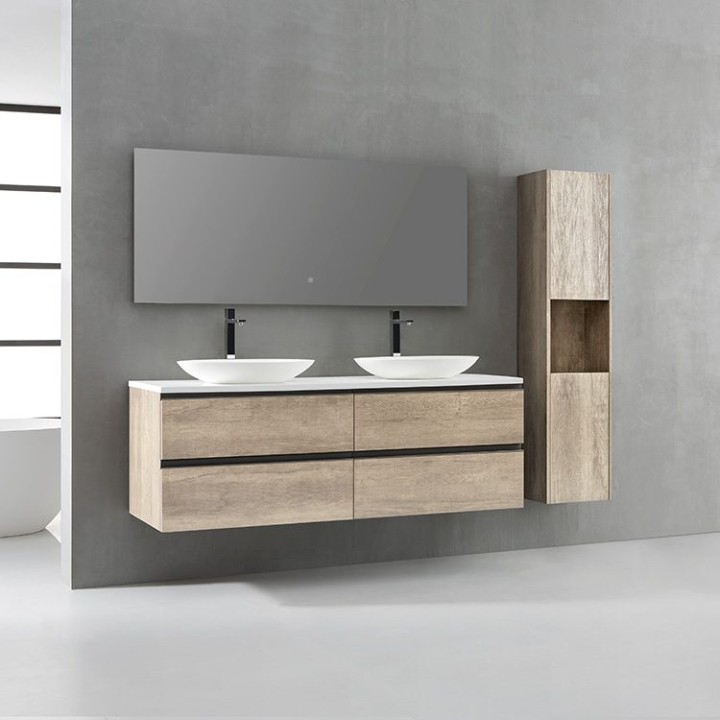 Koupelnová skříňka StoneArt Monte Carlo MC-1600pro-3 dubová světlá 160×52
