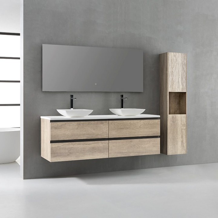 Koupelnová skříňka StoneArt Monte Carlo MC-1600pro-2 dubová světlá 160×52