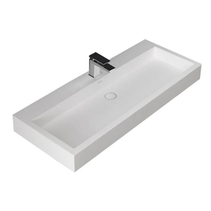 Umyvadlo StoneArt LP4512 z minerálního kamene bílé 120×48 lesklé