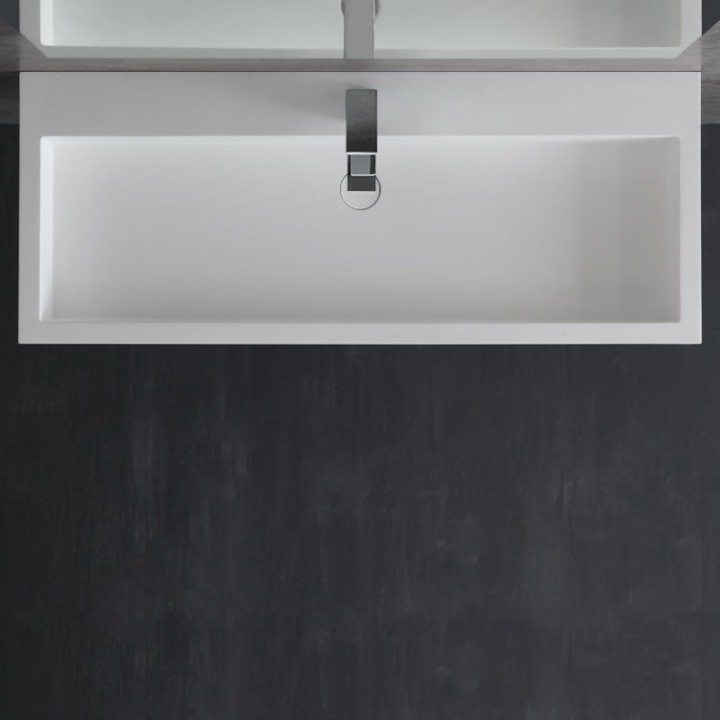 Umyvadlo StoneArt LP4512 z minerálního kamene bílé 120×48 lesklé