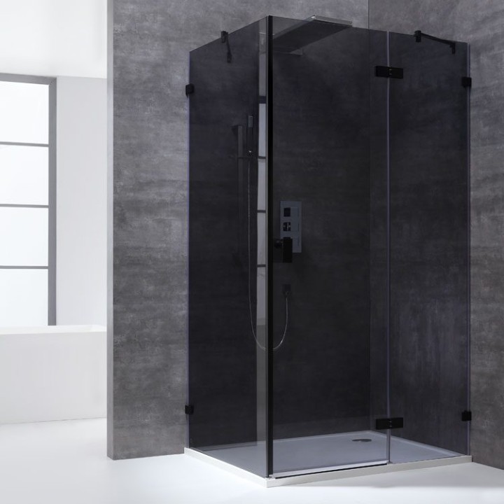 Sprchový kout EAGO AWT LAS1500-B černý 150×90 pravé provedení