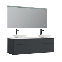 Koupelnový nábytek – set StoneArt Venice VE-1610pro-2 tmavě šedý 160×52