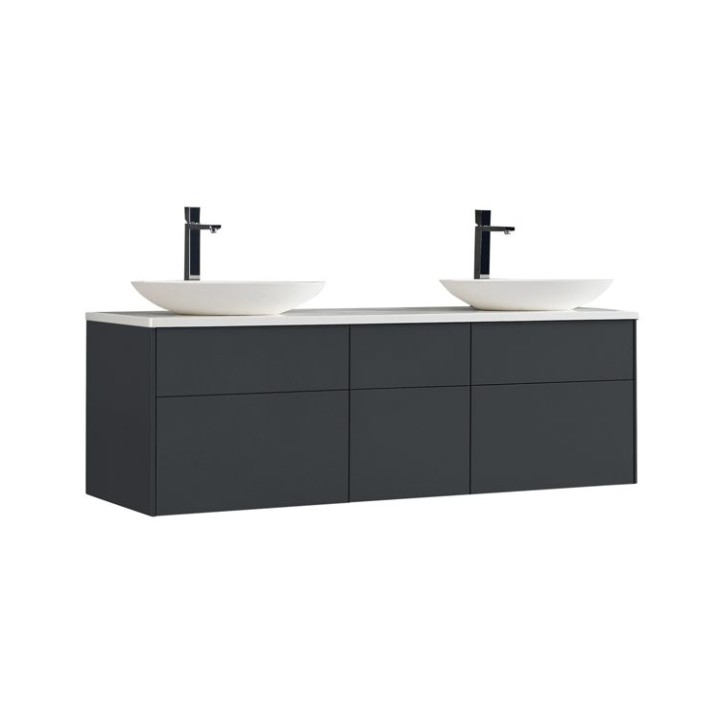 Koupelnová skříňka StoneArt Venice VE-1610pro-3 tmavě šedá 160×52