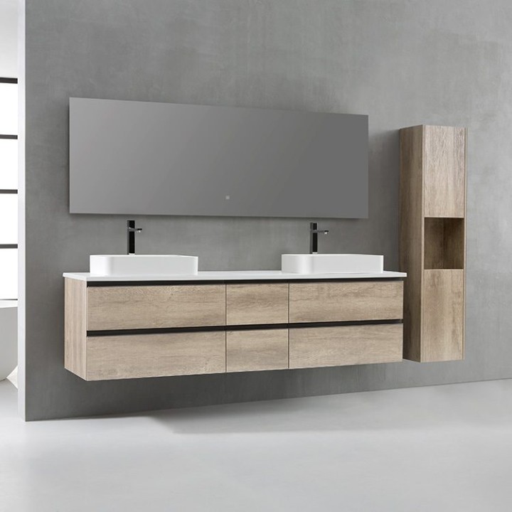 Koupelnový nábytek – set StoneArt Monte Carlo MC-2000pro-5 dubový světlý 200×52