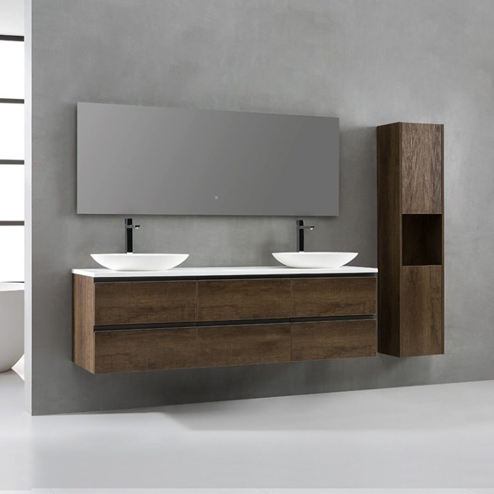 Koupelnový nábytek – set StoneArt Monte Carlo MC-1800pro-3 dubový tmavý 180×52