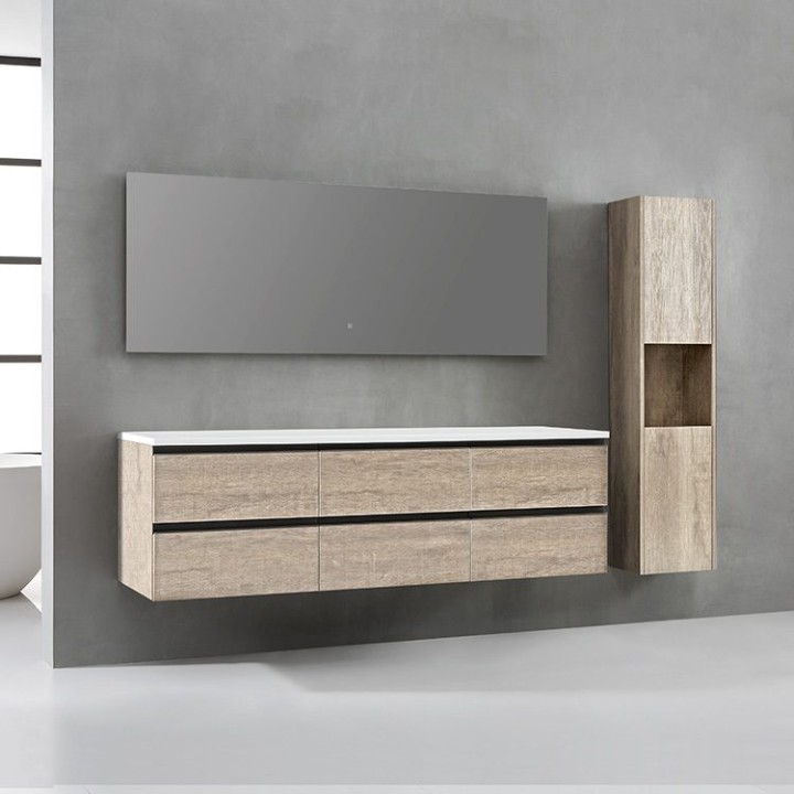 Koupelnový nábytek – set StoneArt Monte Carlo MC-1800pro dubový světlý 180×52
