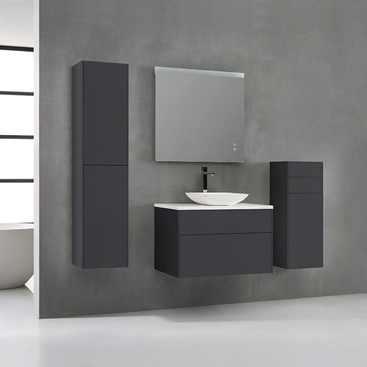Koupelnový nábytek – set StoneArt Venice VE-0800pro-2 tmavě šedý 80×52