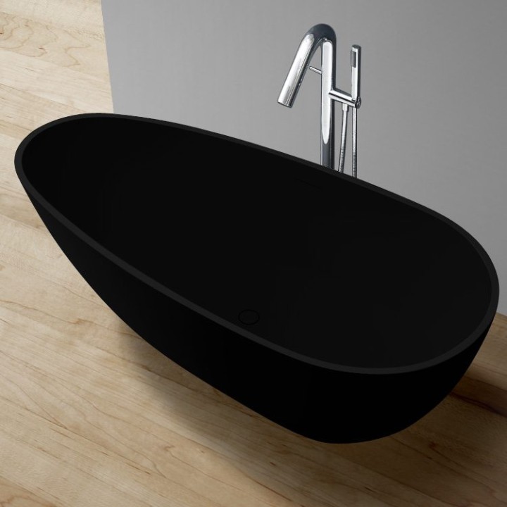 Volně stojící vana StoneArt BS-505 černá 171×85 matná