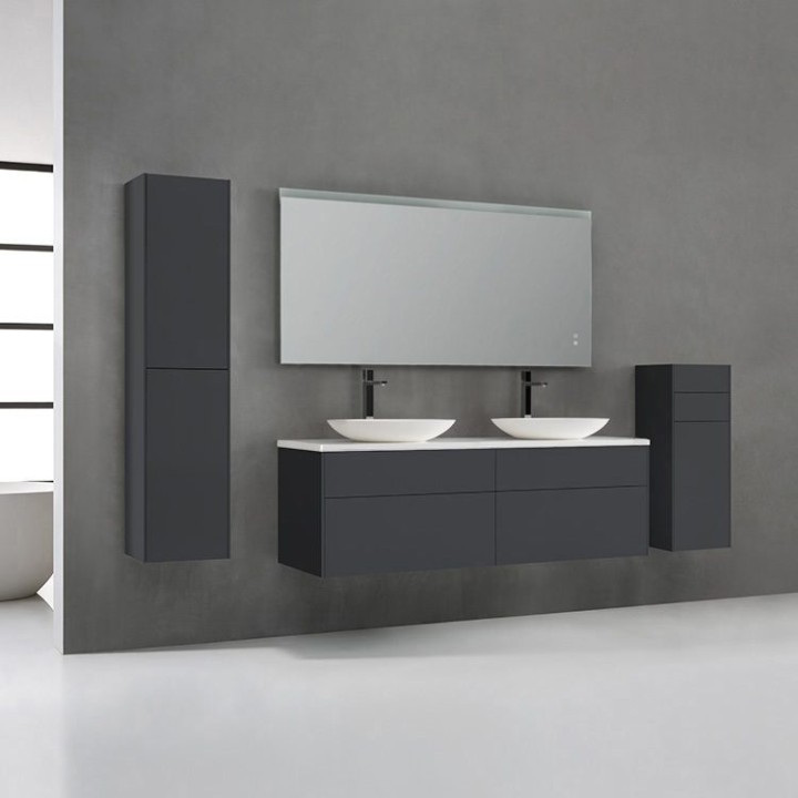 Koupelnový nábytek – set StoneArt Venice VE-1600pro-3 tmavě šedý 160×52