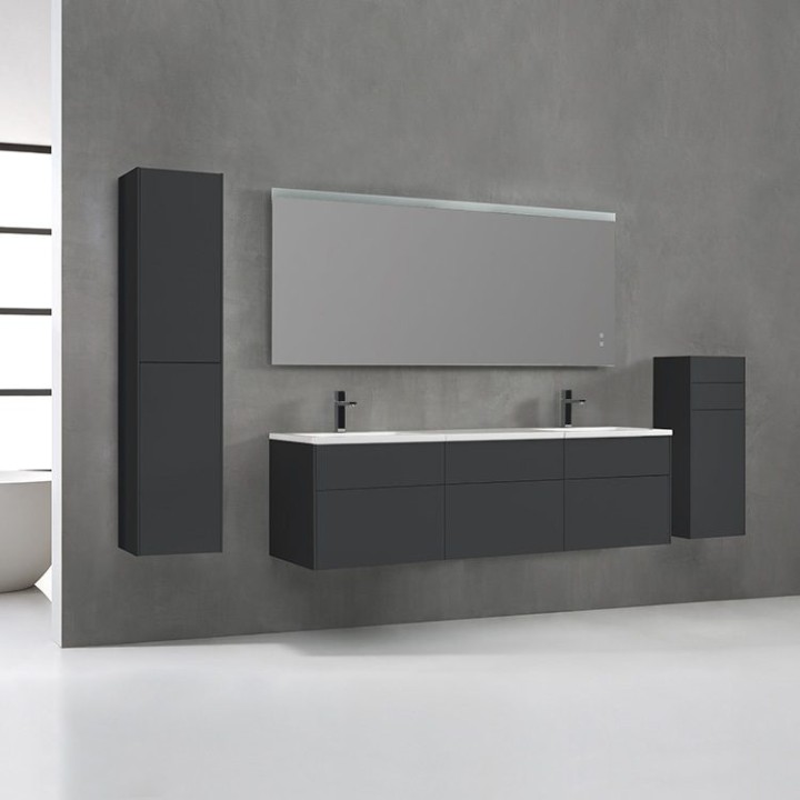 Koupelnový nábytek – set StoneArt Venice VE-1800-II tmavě šedý 180×52