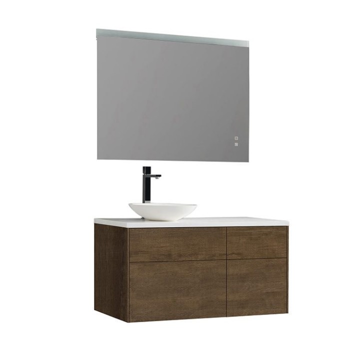 Koupelnový nábytek – set StoneArt Venice VE-1010pro-4 dubový tmavý 100×52 levé provedení