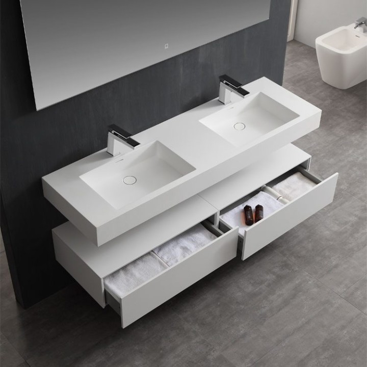 Koupelnová skříňka StoneArt LP4516 bílá 160×48 lesklá