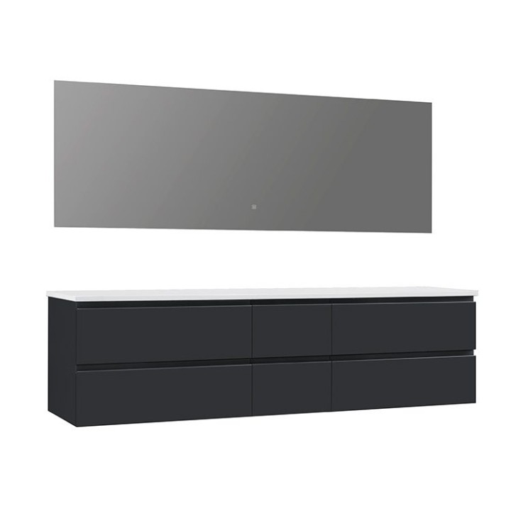 Koupelnový nábytek – set StoneArt Monte Carlo MC-2000pro tmavě šedý 200×52
