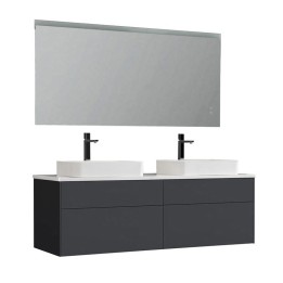 Koupelnový nábytek – set StoneArt Venice VE-1600pro-5 tmavě šedý 160×52