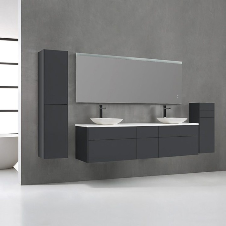 Koupelnový nábytek – set StoneArt Venice VE-2000pro-2 tmavě šedý 200×52