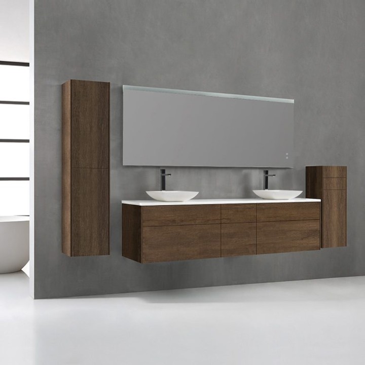 Koupelnová skříňka StoneArt Venice VE-2000pro-2 dubová tmavá 200×52