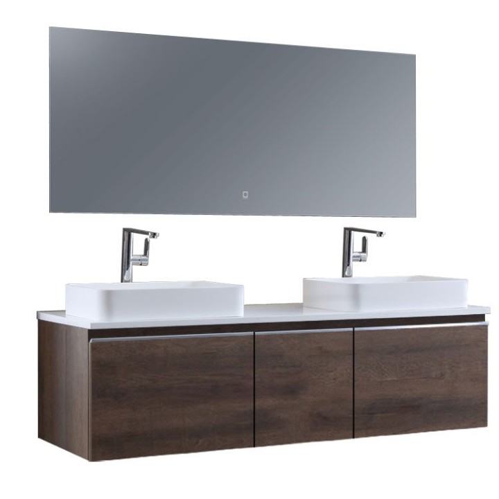 Koupelnový nábytek – set StoneArt Milano ME-1600pro-5 dubový tmavý 160×45