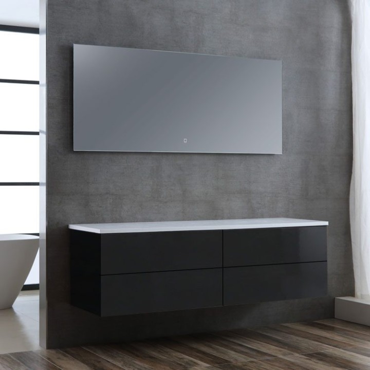 Koupelnový nábytek – set StoneArt Brugge BU-1601pro tmavě šedý 160×50