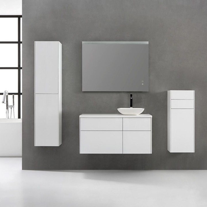 Koupelnový nábytek – set StoneArt Venice VE-1010pro-2 tmavě šedý 100×52 pravé provedení