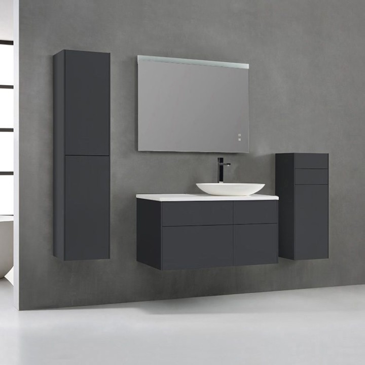 Koupelnový nábytek – set StoneArt Venice VE-1010pro-3 tmavě šedý 100×52 pravé provedení