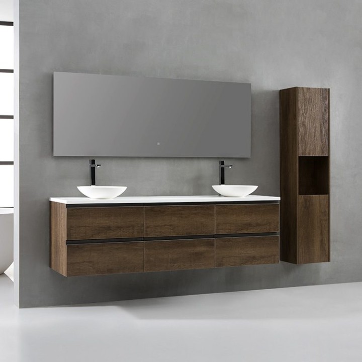 Koupelnový nábytek – set StoneArt Monte Carlo MC-1800pro-4 dubový tmavý 180×52