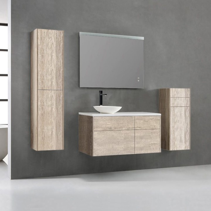 Koupelnová skříňka StoneArt Venice VE-1010pro-4 dubová světlá 100×52 levé provedení