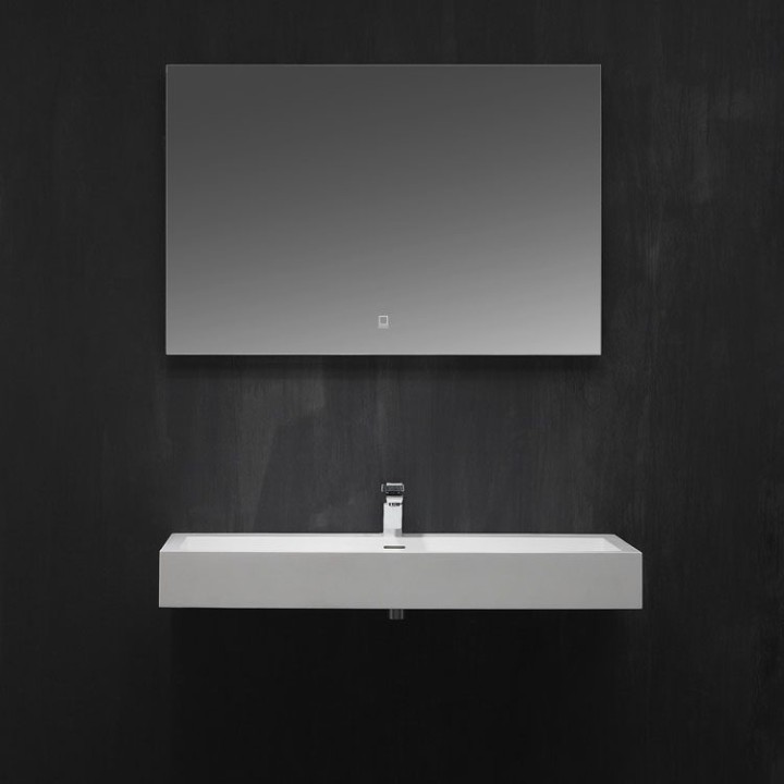 Umyvadlo StoneArt LP4510 z minerálního kamene bílé 100×48 matné
