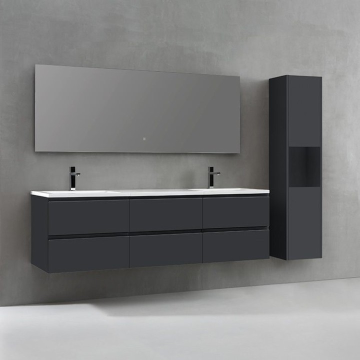 Koupelnový nábytek – set StoneArt Monte Carlo MC-1800 tmavě šedý 180×52