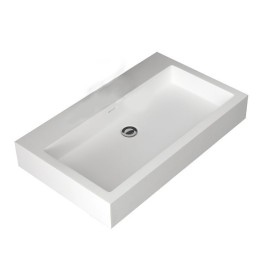Umyvadlo StoneArt LP4508-0 z minerálního kamene bílé 80×48 lesklé