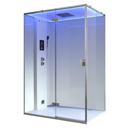 Parní sprchový box EAGO AWT LD211F15 bílý 150×90 levé provedení