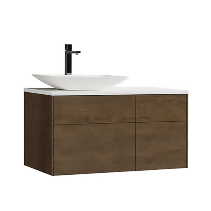 Koupelnová skříňka StoneArt Venice VE-1010pro-1 dubová tmavá 100×52 levé provedení