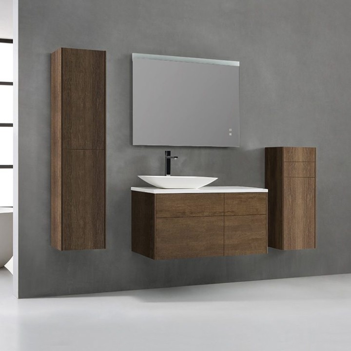 Koupelnová skříňka StoneArt Venice VE-1010pro-1 dubová tmavá 100×52 levé provedení