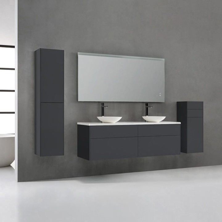 Koupelnový nábytek – set StoneArt Venice VE-1600pro-4 tmavě šedý 160×52
