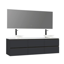 Koupelnový nábytek – set StoneArt Monte Carlo MC-1800pro-4 tmavě šedý 180×52