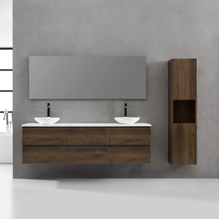 Koupelnový nábytek – set StoneArt Monte Carlo MC-1800pro-4 tmavě šedý 180×52