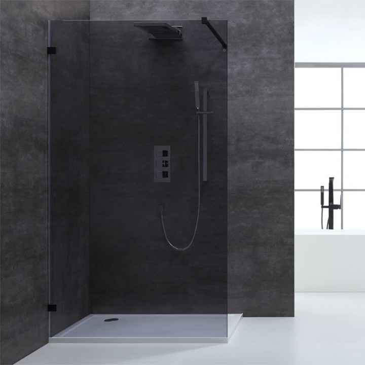 Walk-in sprchová zástěna EAGO AWT LW0900-B černá 90×210