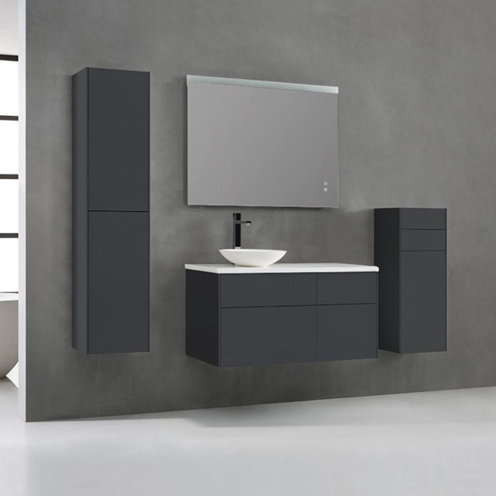 Koupelnový nábytek – set StoneArt Venice VE-1010pro-4 tmavě šedý 100×52 levé provedení
