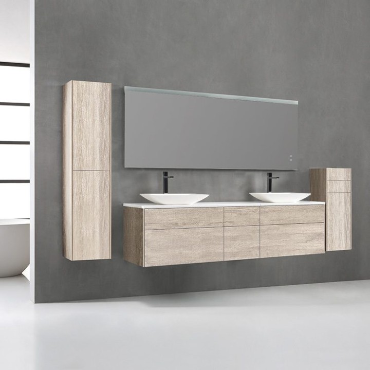 Koupelnová skříňka StoneArt Venice VE-2000pro-1 dubová světlá 200×52
