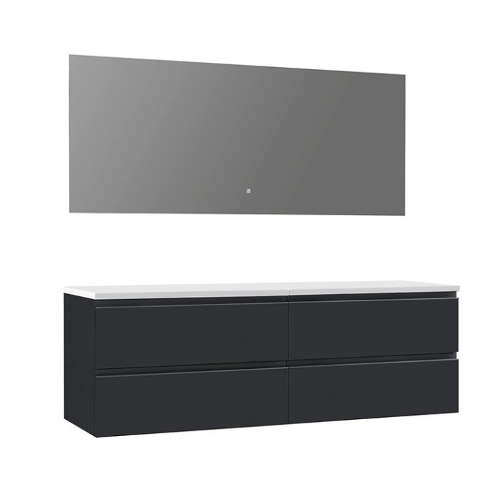 Koupelnový nábytek – set StoneArt Monte Carlo MC-1600pro tmavě šedý 160×52