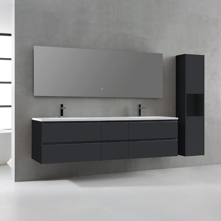 Koupelnový nábytek – set StoneArt Monte Carlo MC-2000 tmavě šedý 200×52