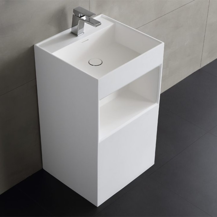 Volně stojící umyvadlo StoneArt LZ517 bílé 50×45 lesklé