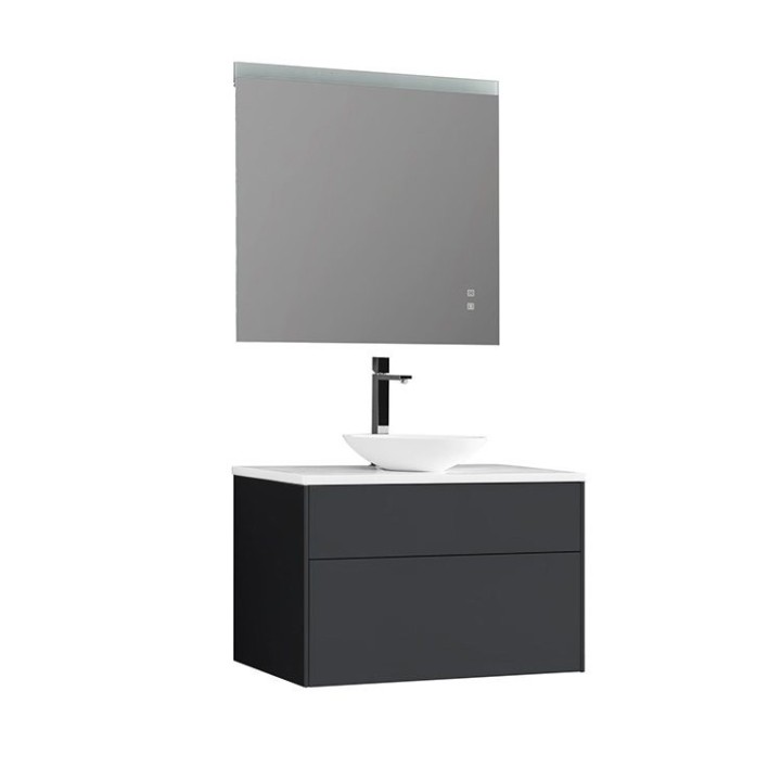 Koupelnový nábytek – set StoneArt Venice VE-0800pro-4 tmavě šedý 80×52