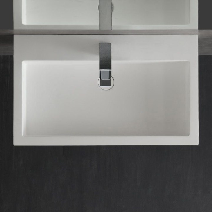 Umyvadlo StoneArt LP4508 z minerálního kamene bílé 80×48 lesklé