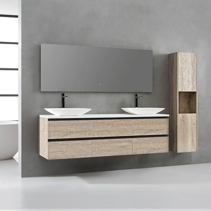 Koupelnová skříňka StoneArt Monte Carlo MC-1800pro-1 dubová světlá 180×52