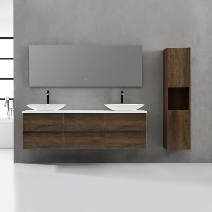 Koupelnová skříňka StoneArt Monte Carlo MC-1800pro-1 dubová světlá 180×52