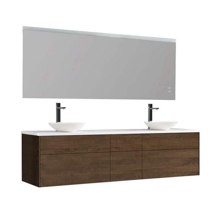 Koupelnový nábytek – set StoneArt Venice VE-2000pro-4 dubový tmavý 200×52