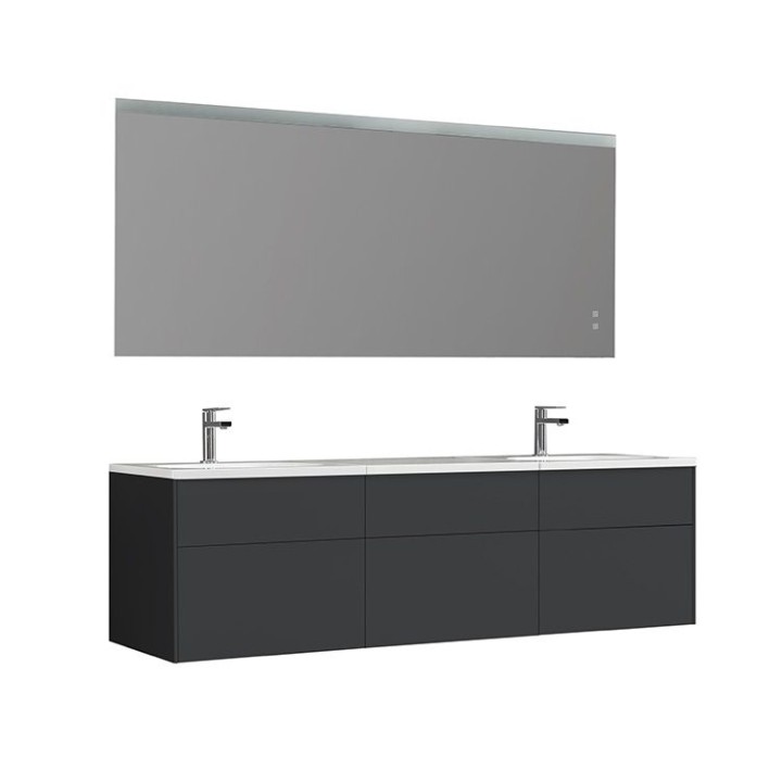 Koupelnový nábytek – set StoneArt Venice VE-1800-I tmavě šedý 180×52