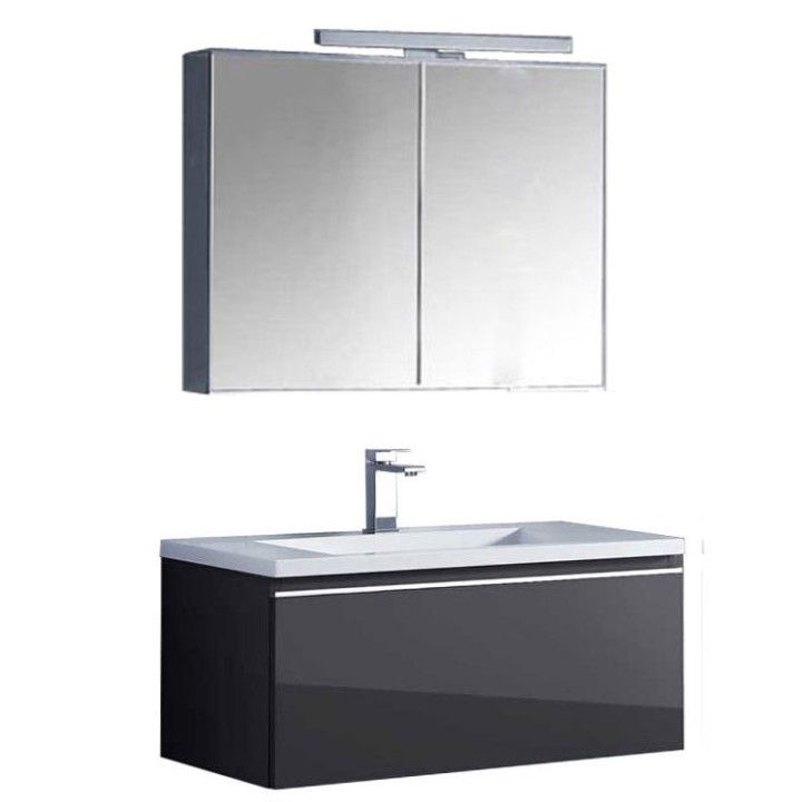 Koupelnový nábytek – set StoneArt Milano ME-0800-1 tmavě šedý 80×45