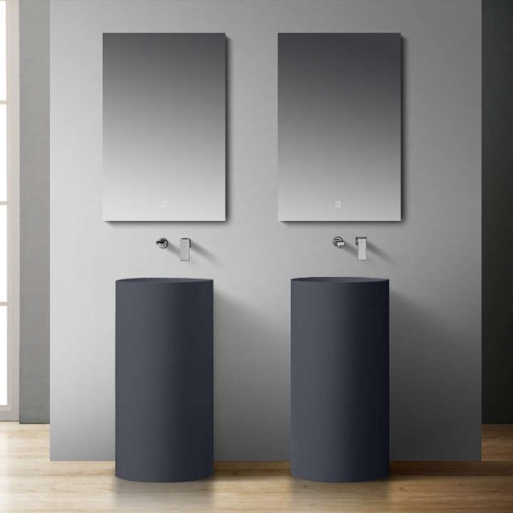 Volně stojící umyvadlo StoneArt LZ508 betonově šedé 45×45 matné