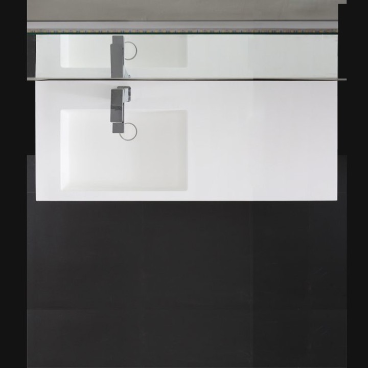 Umyvadlo StoneArt LP4512L z minerálního kamene bílé 120×48 lesklé li